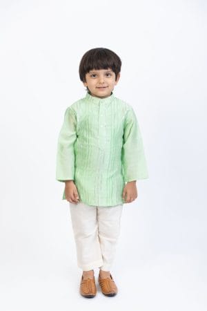 GOTA CHANDERI KURTA SET