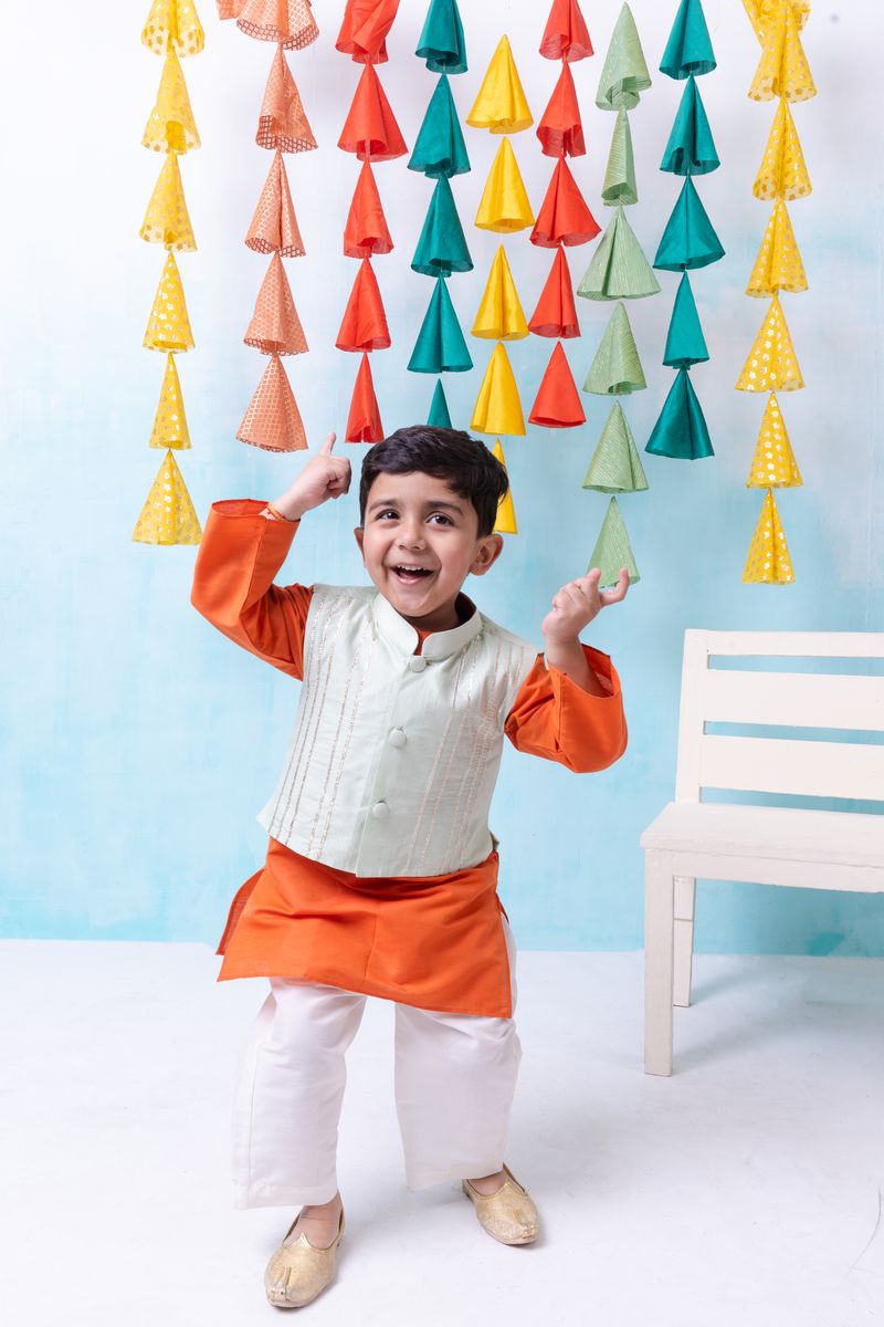 Colourblock kurta set