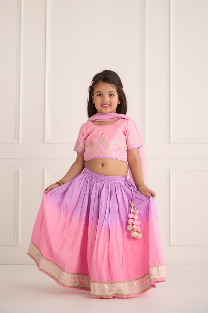 Pink and purple ombre lehenga - Image 2