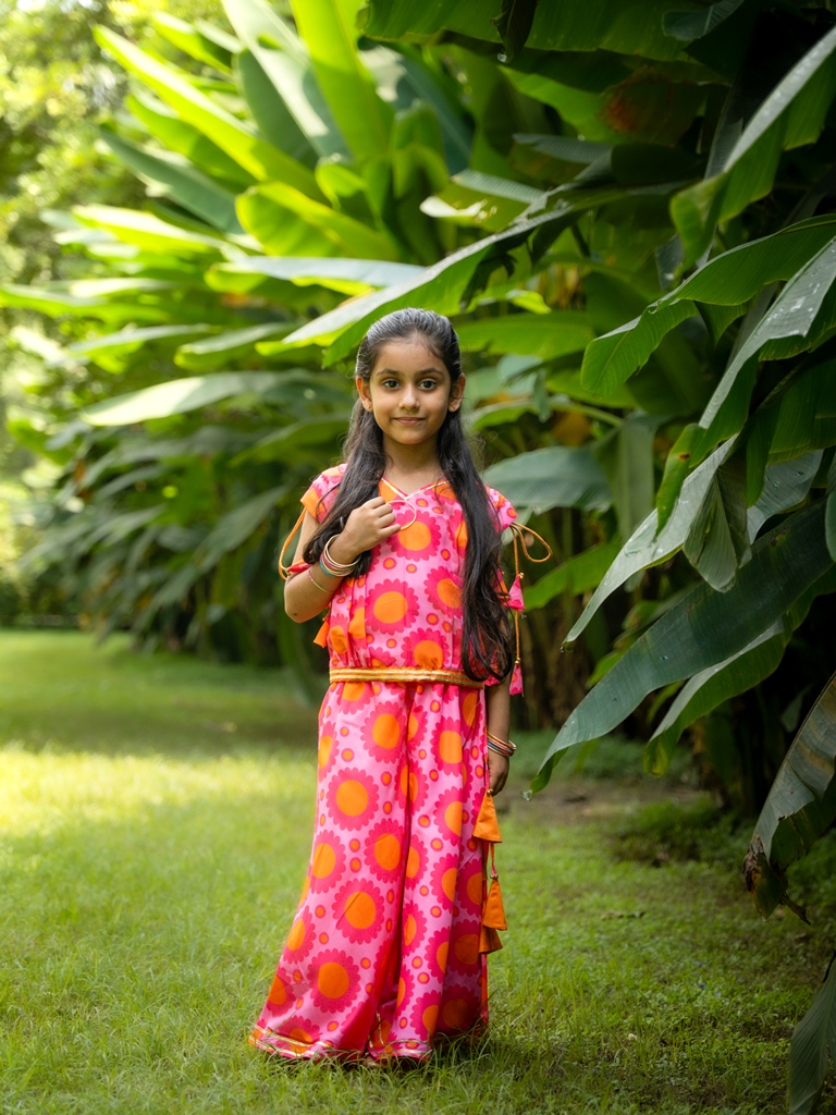 Floral print sharara set
