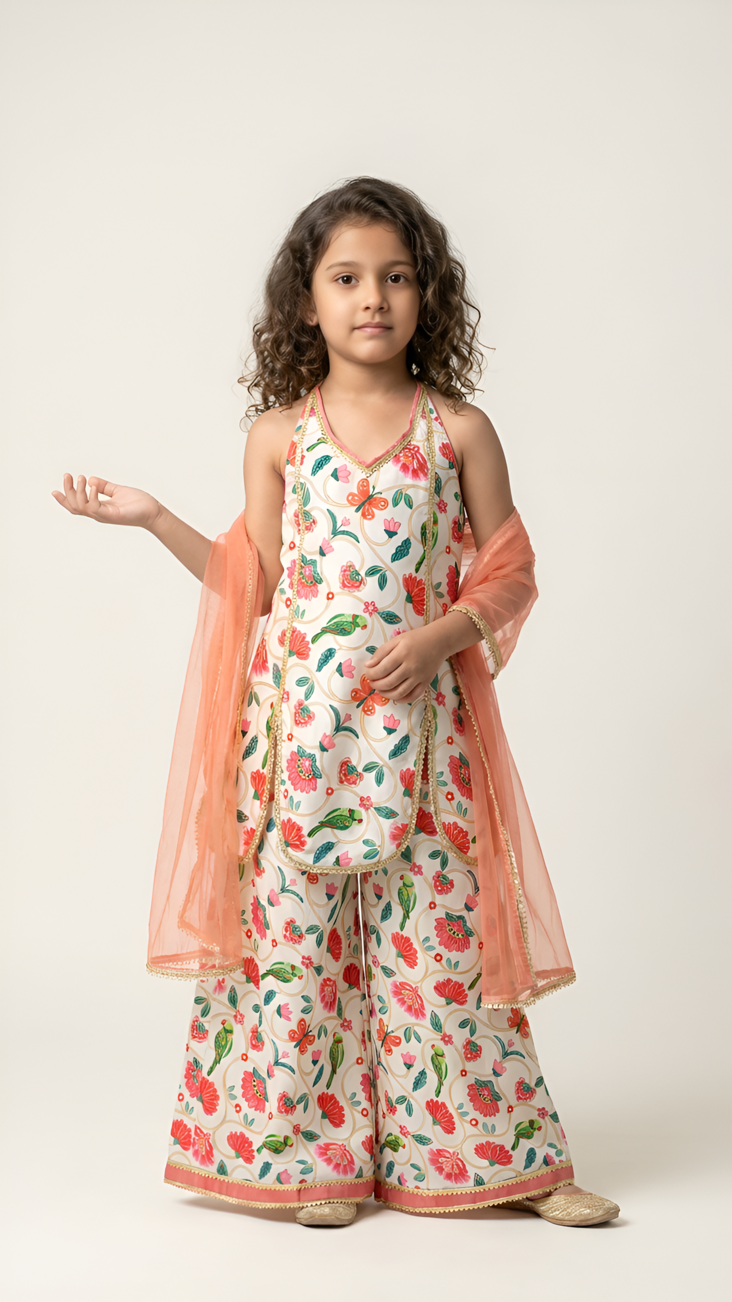 Parrot halter Sharara set