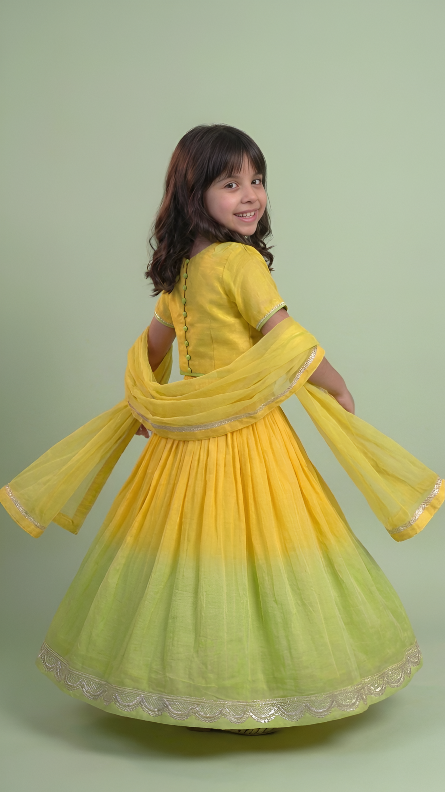 Citrus sorbet lehenga set - Image 3