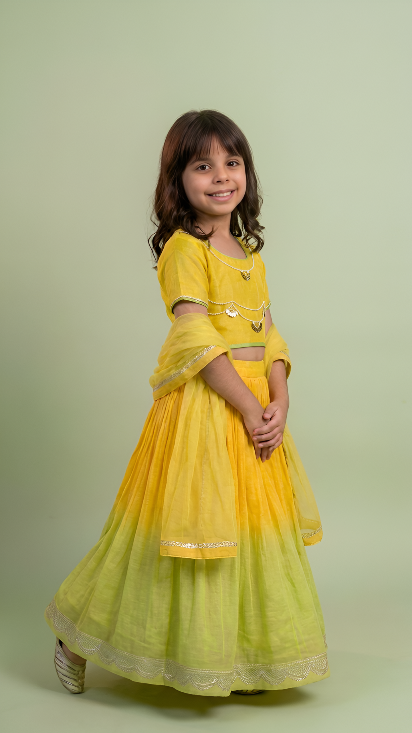 Citrus sorbet lehenga set - Image 2