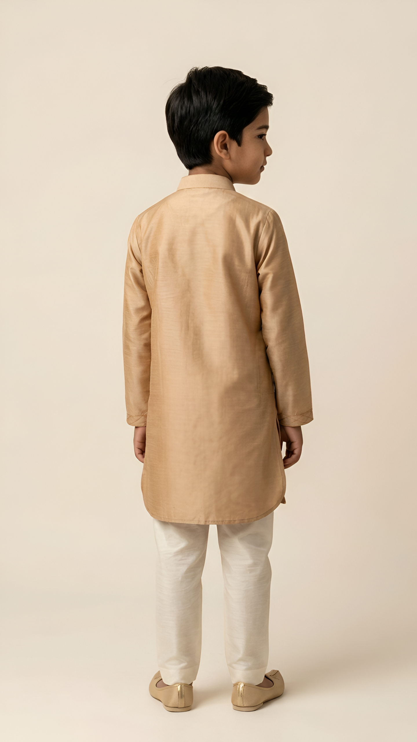 Threadwork Gold Kurta Set - Image 2