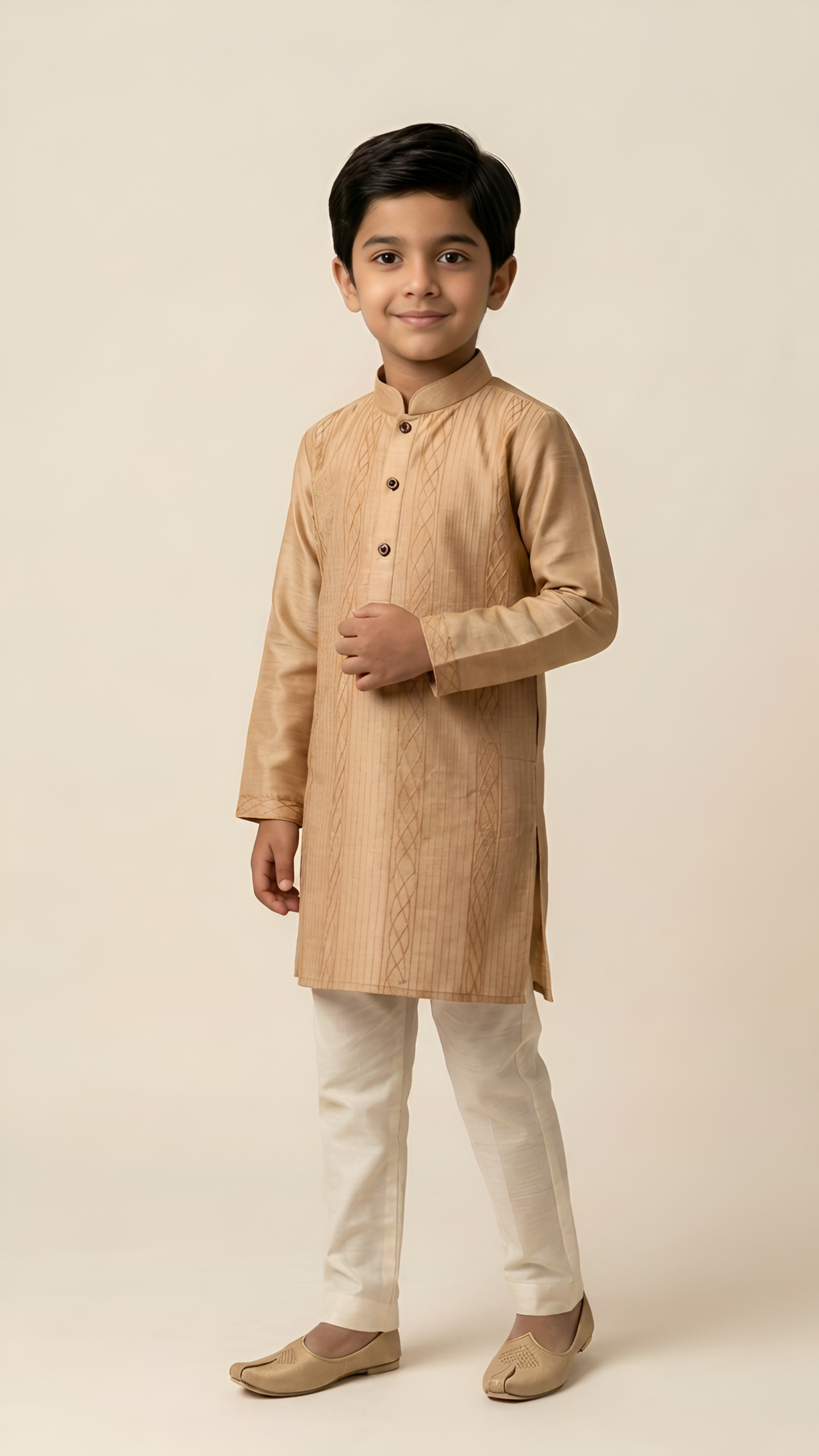 Threadwork Gold Kurta Set